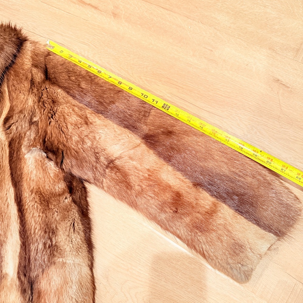 ⭐️ Rare Vintage Beaver Fur Coat Full Length Brown Double Breasted Clouser, Mint - Picture 9 of 9